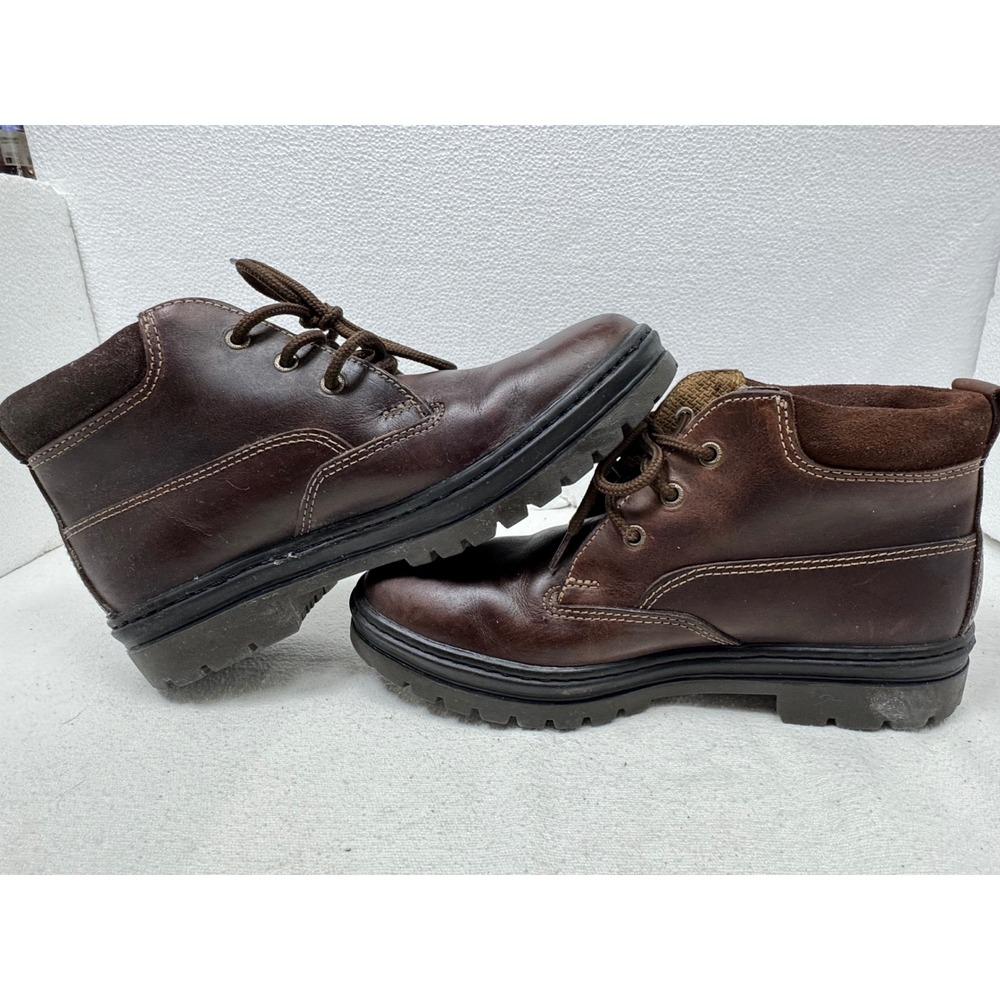 Timberland Leather Ankle Boots Mens 8M‎ Brown Lace Up Lug Sole - Picture 4 of 13